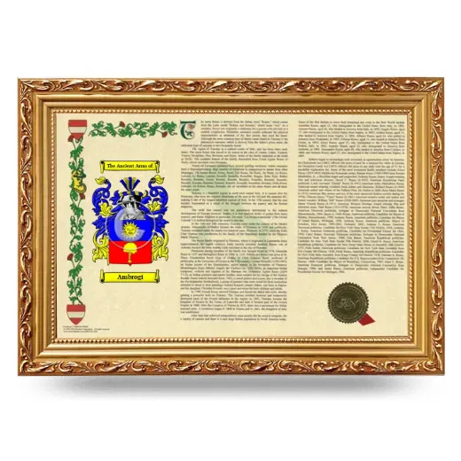 Ambrogi Armorial Landscape Framed - Gold