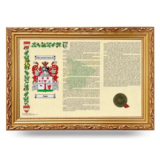 Amo Armorial Landscape Framed - Gold