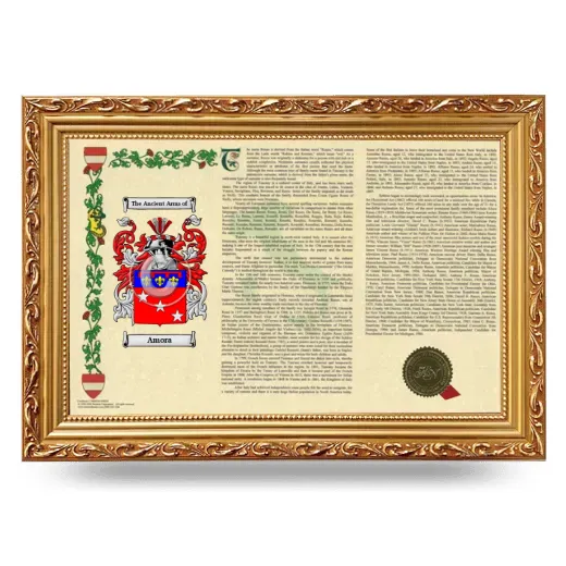 Amora Armorial Landscape Framed - Gold