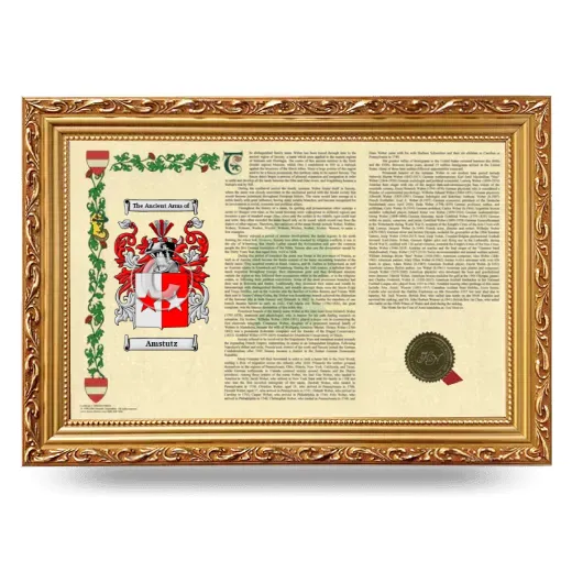 Amstutz Armorial Landscape Framed - Gold