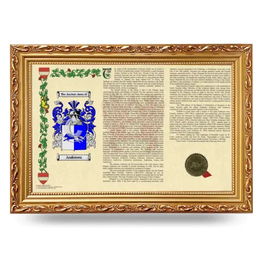 Andersen Armorial Landscape Framed - Gold