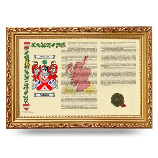 Andersen Armorial Landscape Framed - Gold