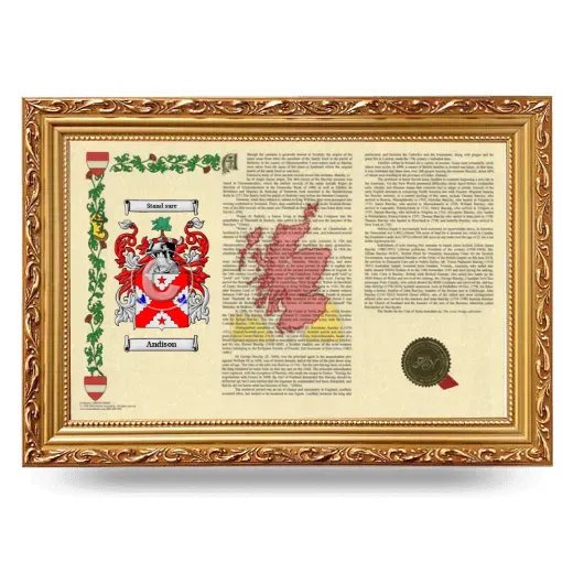 Andison Armorial Landscape Framed - Gold