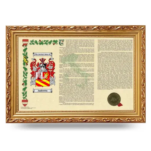 Andreetta Armorial Landscape Framed - Gold
