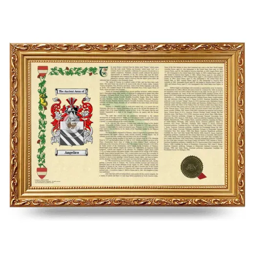 Angelico Armorial Landscape Framed - Gold