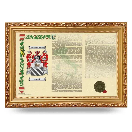 Angelli Armorial Landscape Framed - Gold