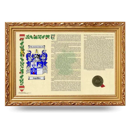 Angellies Armorial Landscape Framed - Gold
