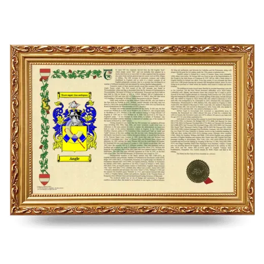 Angle Armorial Landscape Framed - Gold