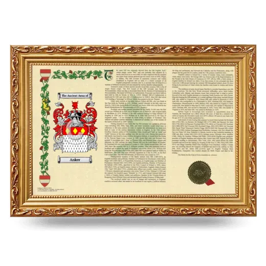 Anker Armorial Landscape Framed - Gold