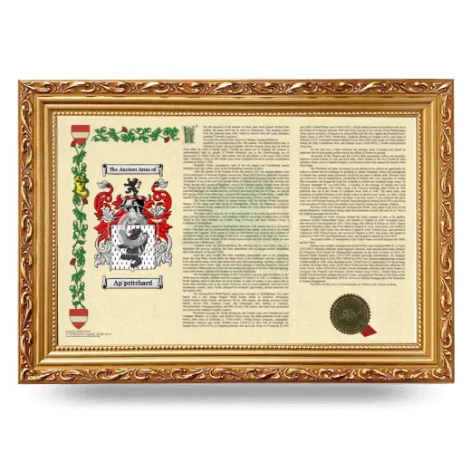 Ap'pritchard Armorial Landscape Framed - Gold