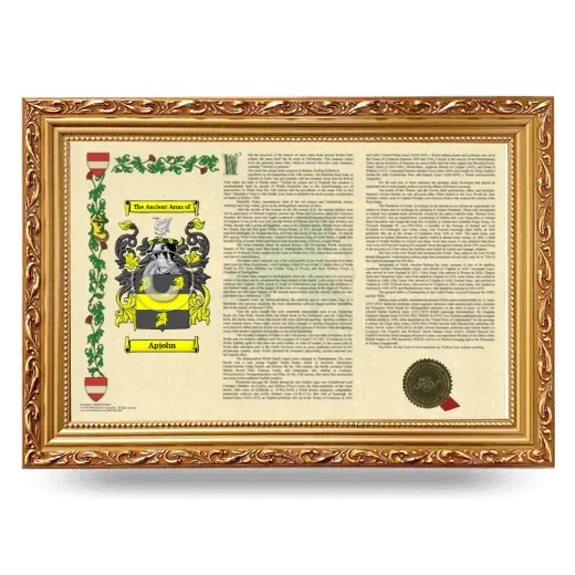 Apjohn Armorial Landscape Framed - Gold