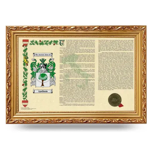 Apollonia Armorial Landscape Framed - Gold