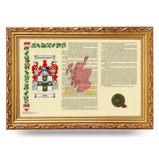 Aras Armorial Landscape Framed - Gold