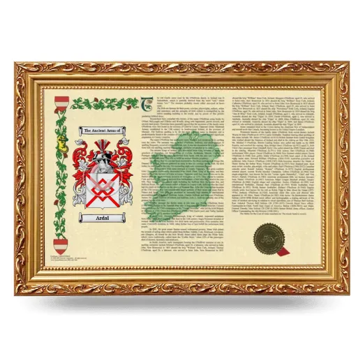 Ardal Armorial Landscape Framed - Gold