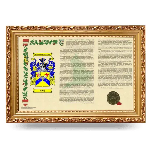 Arkly Armorial Landscape Framed - Gold