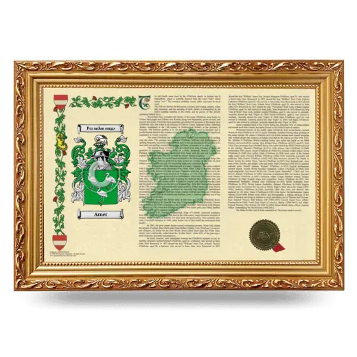 Arner Armorial Landscape Framed - Gold