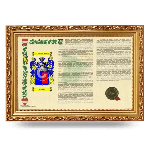 Arrelli Armorial Landscape Framed - Gold