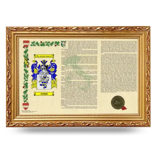 Arrighi Armorial Landscape Framed - Gold