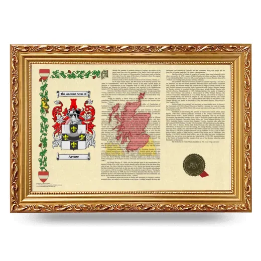 Arrow Armorial Landscape Framed - Gold