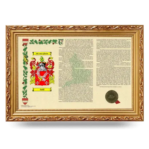 Astil Armorial Landscape Framed - Gold