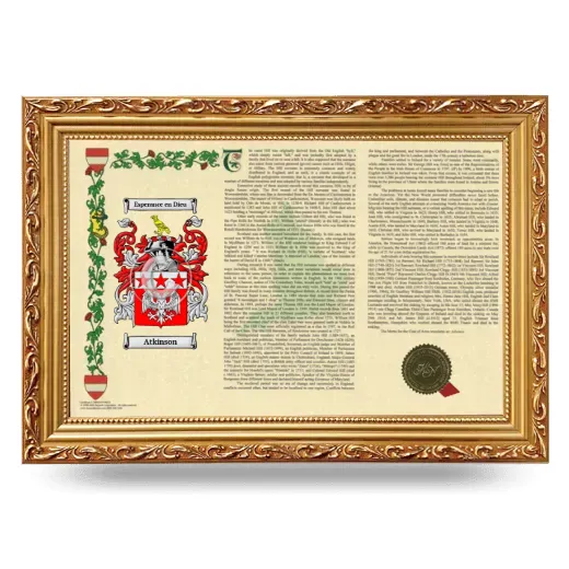 Atkinson Armorial Landscape Framed - Gold