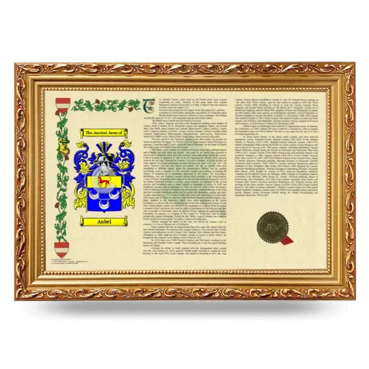 Aubel Armorial Landscape Framed - Gold