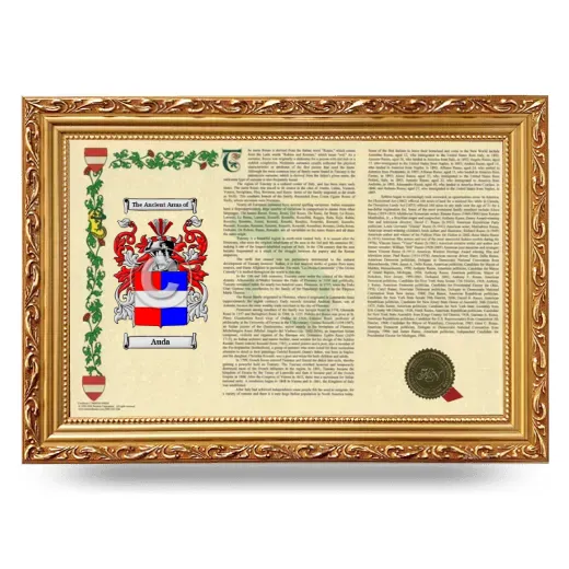 Auda Armorial Landscape Framed - Gold