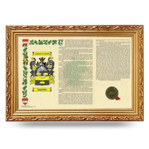 Augustine Armorial Landscape Framed - Gold