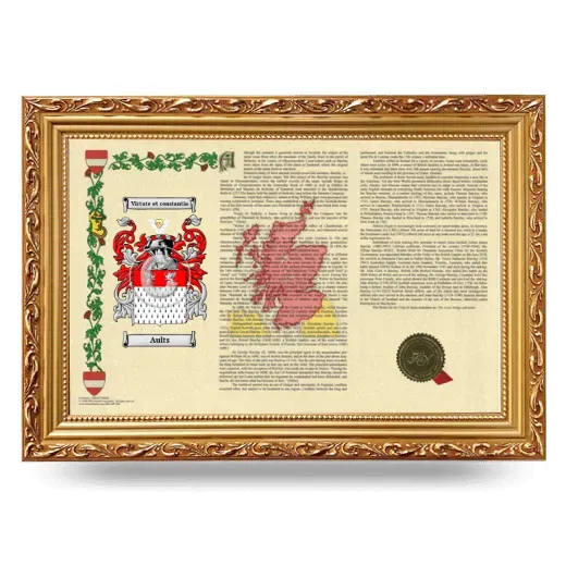 Aults Armorial Landscape Framed - Gold