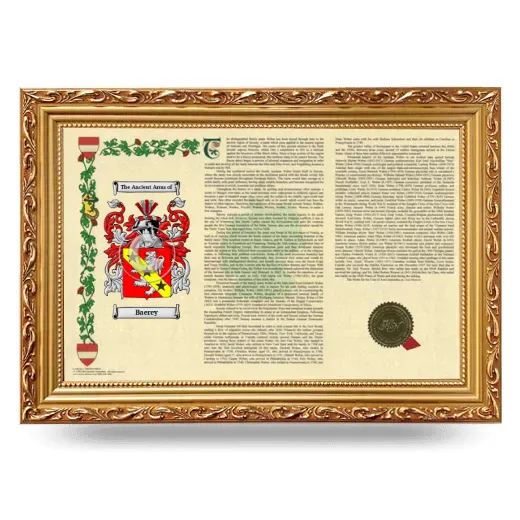 Baerey Armorial Landscape Framed - Gold