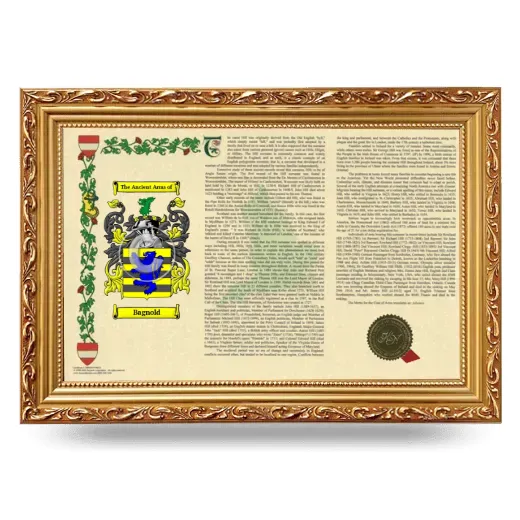 Bagnold Armorial Landscape Framed - Gold