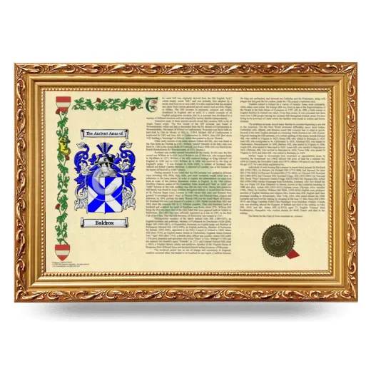 Baldrox Armorial Landscape Framed - Gold