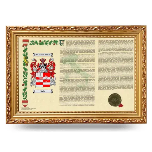 Balla Armorial Landscape Framed - Gold