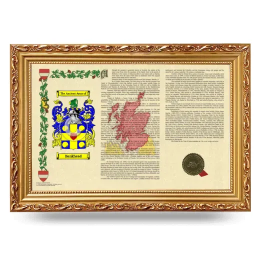Bankhead Armorial Landscape Framed - Gold