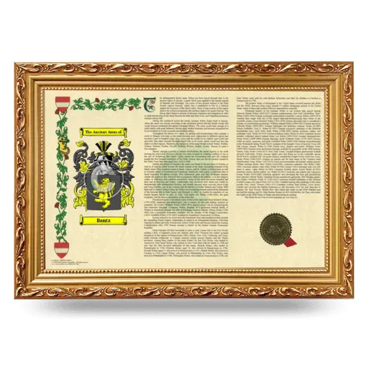 Bantz Armorial Landscape Framed - Gold