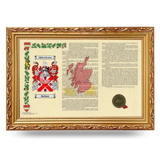 Barbour Armorial Landscape Framed - Gold