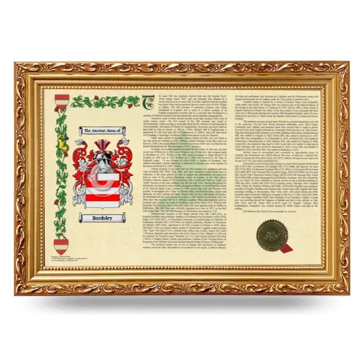 Bardsley Armorial Landscape Framed - Gold