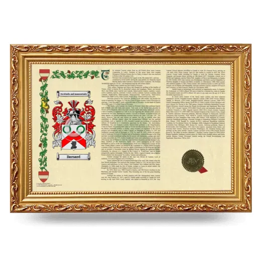 Barnard Armorial Landscape Framed - Gold