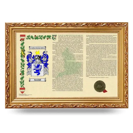 Barnhill Armorial Landscape Framed - Gold