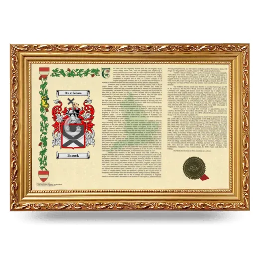 Barock Armorial Landscape Framed - Gold