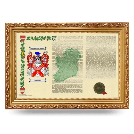Baroom Armorial Landscape Framed - Gold
