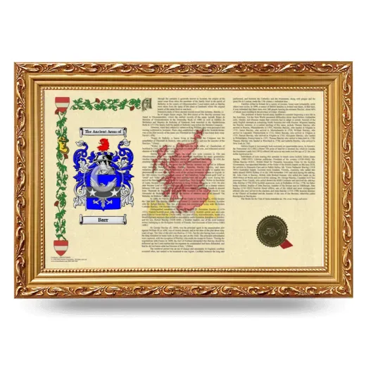 Barr Armorial Landscape Framed - Gold