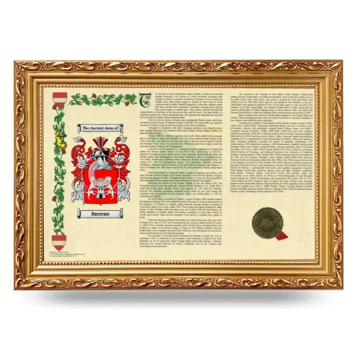 Barreno Armorial Landscape Framed - Gold