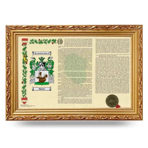 Bartos Armorial Landscape Framed - Gold