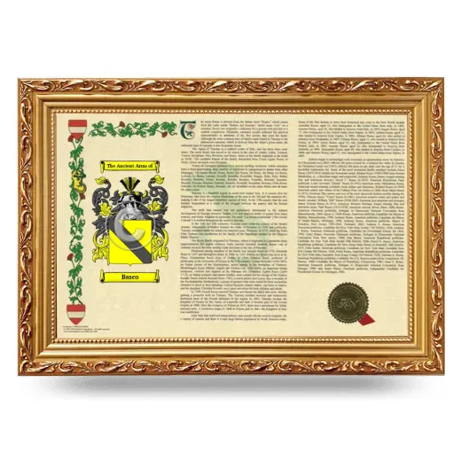 Basco Armorial Landscape Framed - Gold