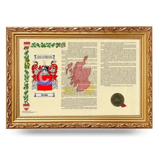 Baskin Armorial Landscape Framed - Gold