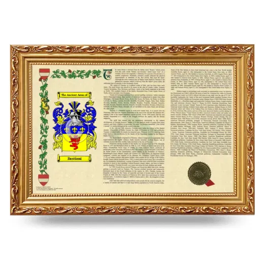 Bastiani Armorial Landscape Framed - Gold