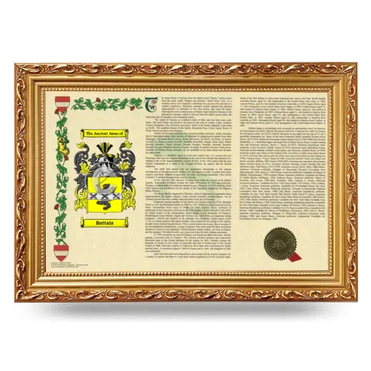 Battaia Armorial Landscape Framed - Gold
