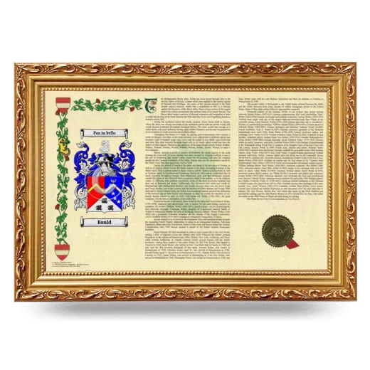 Bauld Armorial Landscape Framed - Gold