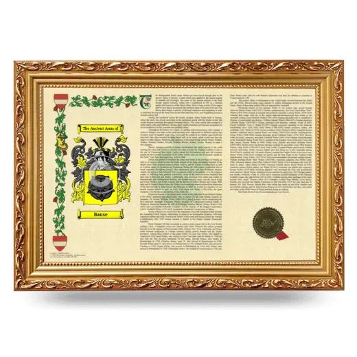 Bause Armorial Landscape Framed - Gold
